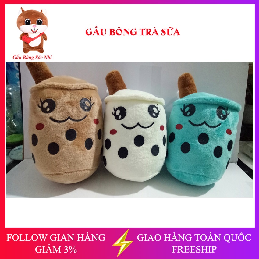 Gấu bông trà sữa mini giá rẻ siêu cute 15cm