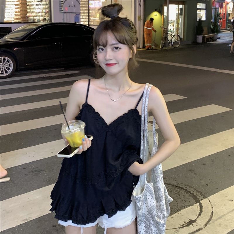 Áo sơ mi hai dây thời trang mùa hè dành cho nữ 2021