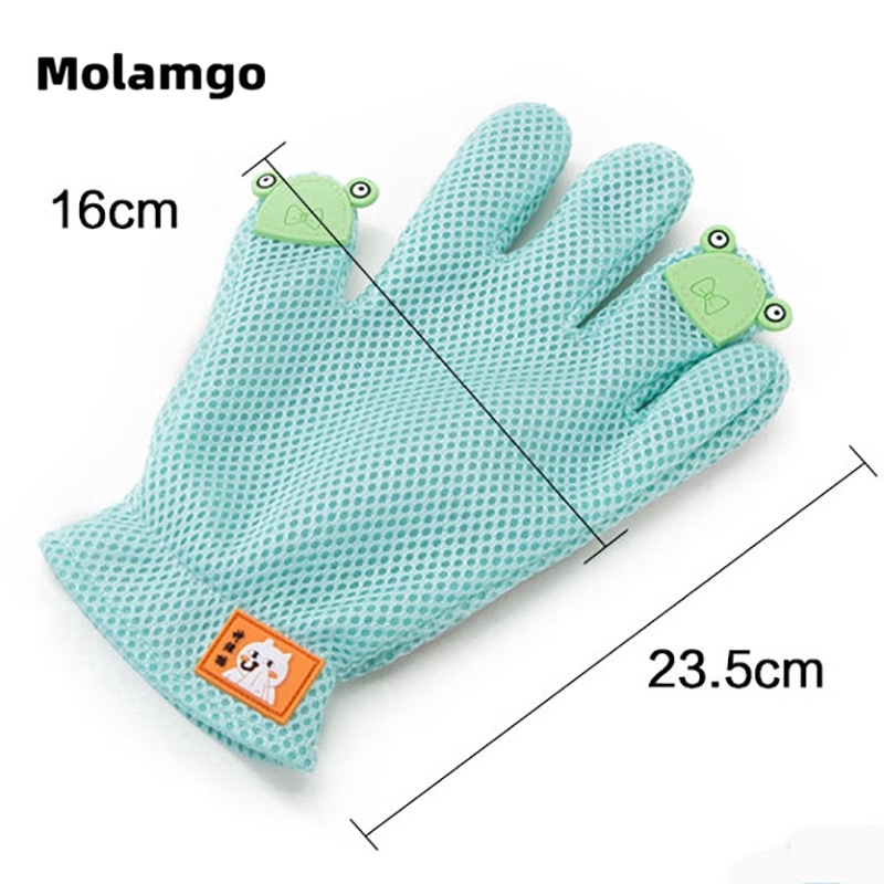 MOLAMGO  Găng Tay Silicon Chải Lông Mát Xa Cho Thú Cưng