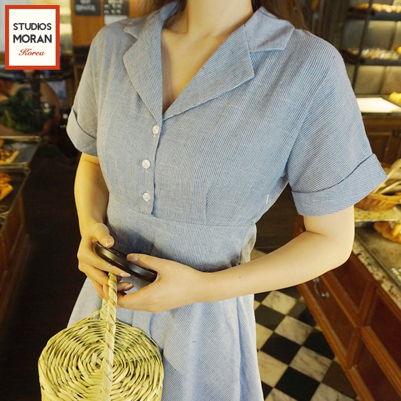 Váy xanh kẻ size M- Kèm ảnh thật | BigBuy360 - bigbuy360.vn