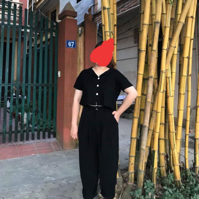 Quần baggy nữ Bigsize từ 60kg đến 100kg, Quần tây nữ công sở lưng cao ống rộng đi học đi làm