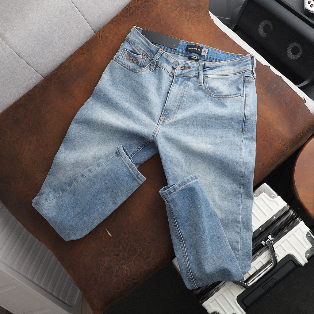 Quần Jean Nam Skinny Green Torn Pock , Chất Jean Cotton Pha Spandex Thoải Mái , QJ004119 ,SOMEHOW