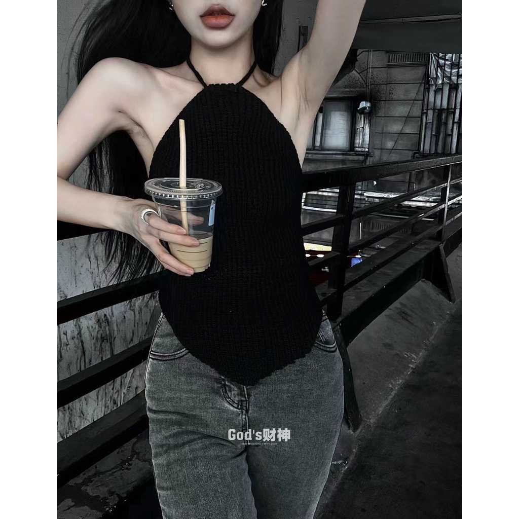 Cocory vn Áo Croptop Dệt Kim Trễ Vai Thời Trang Mùa Hè Quyến Rũ Dành Cho Nữ