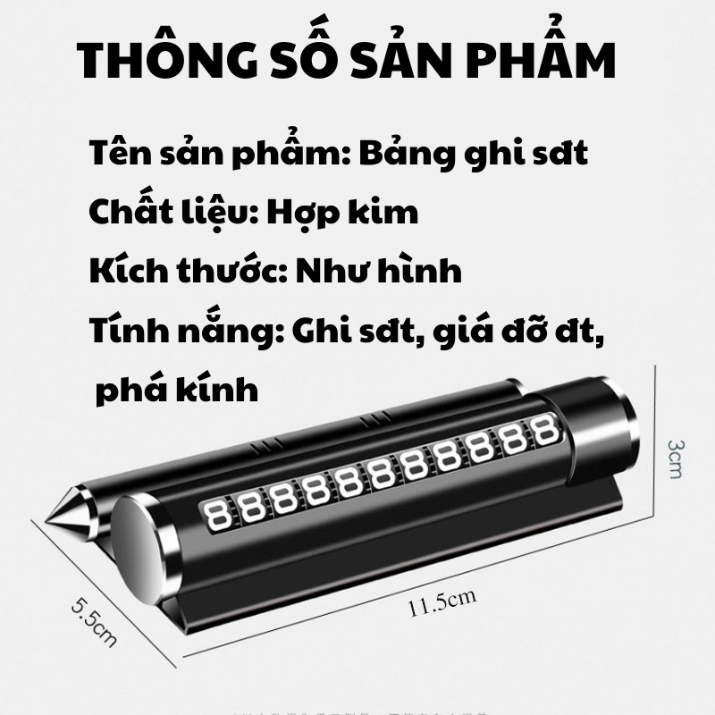  Bảng Ghi Số Điện Thoại, Thẻ Đỗ Xe Tích Hợp Phá Kính - AUTO..BEN | BigBuy360 - bigbuy360.vn