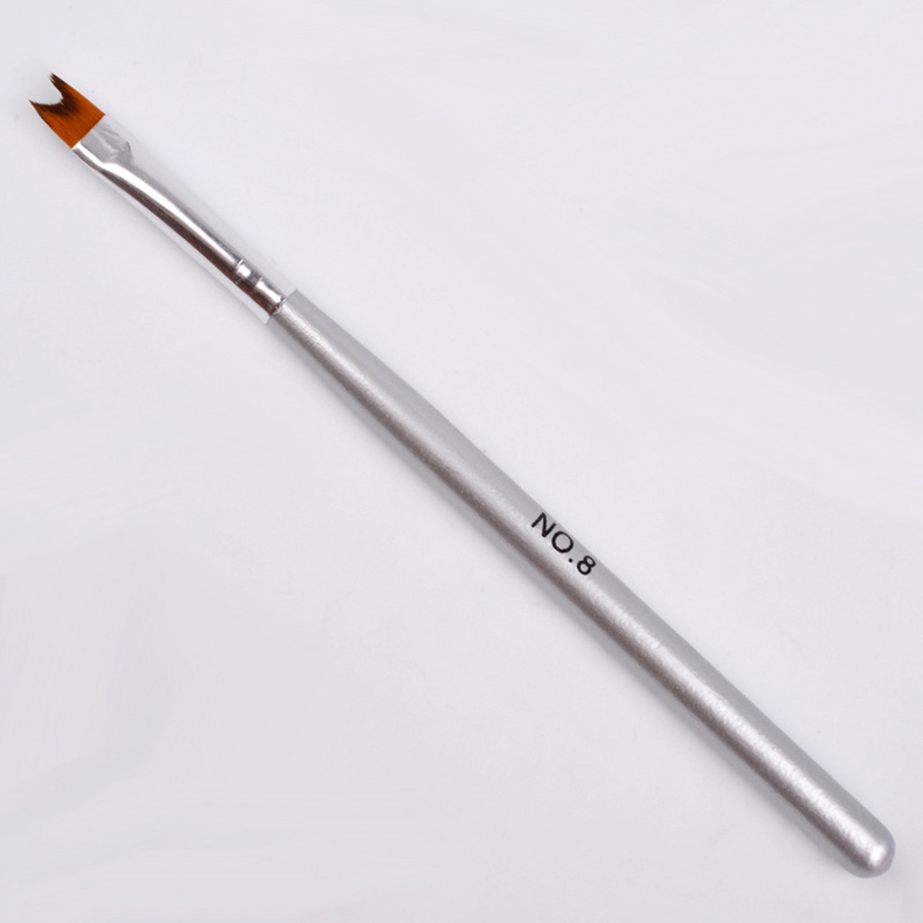 Cọ Trang Trí Móng Tay Nghệ Thuật Bằng Gỗ Đầu Nửa Mặt Trăng Mềm Mại