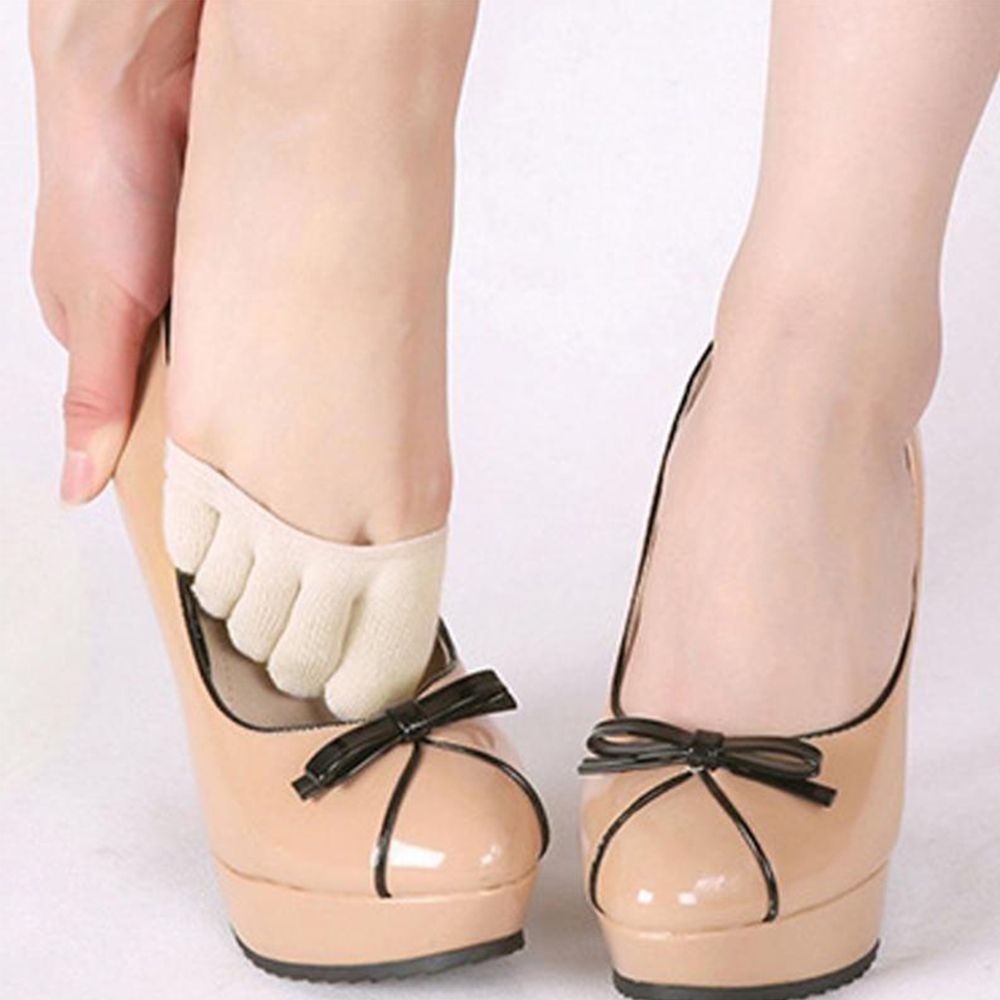 Vớ đệm hở ngón bảo vệ bàn chân khi mang giày cao gót bằng sợi tre nhiều màu tùy chọn cho nữ