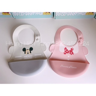Yếm máng ăn dặm silicon Disney