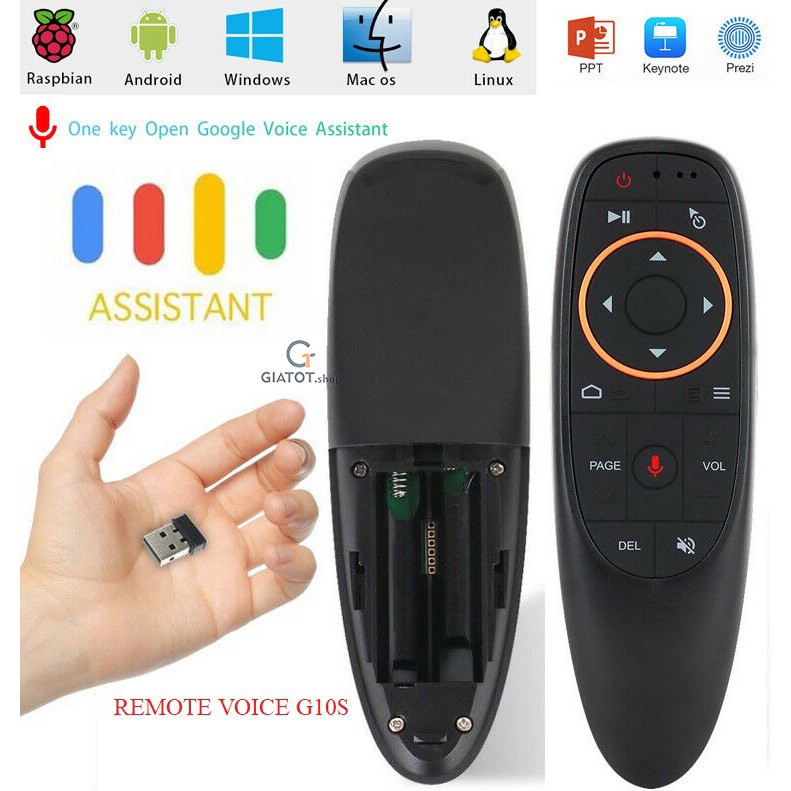 Điều khiển chuột bay tìm kiếm giọng nói  và học lệnh Air Mouse Remote Voice  G10S