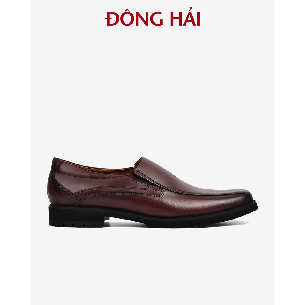 &quot;TẶNG NGAY 30K khi theo dõi gian hàng &quot;Giày tây nam Đông Hải da bò cao cấp slip-on đế cao su 3cm - G01A5