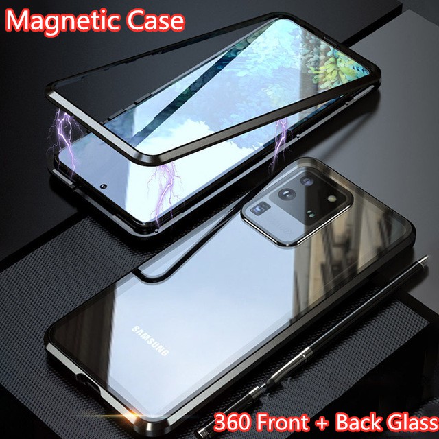 Ốp Điện Thoại Kính Cường Lực Hai Mặt Bảo Vệ 360 Độ Samsung Galaxy A21s A31 A11 M31 M21 M30s Note 10 S10 Lite Note10Lite S10Lite
