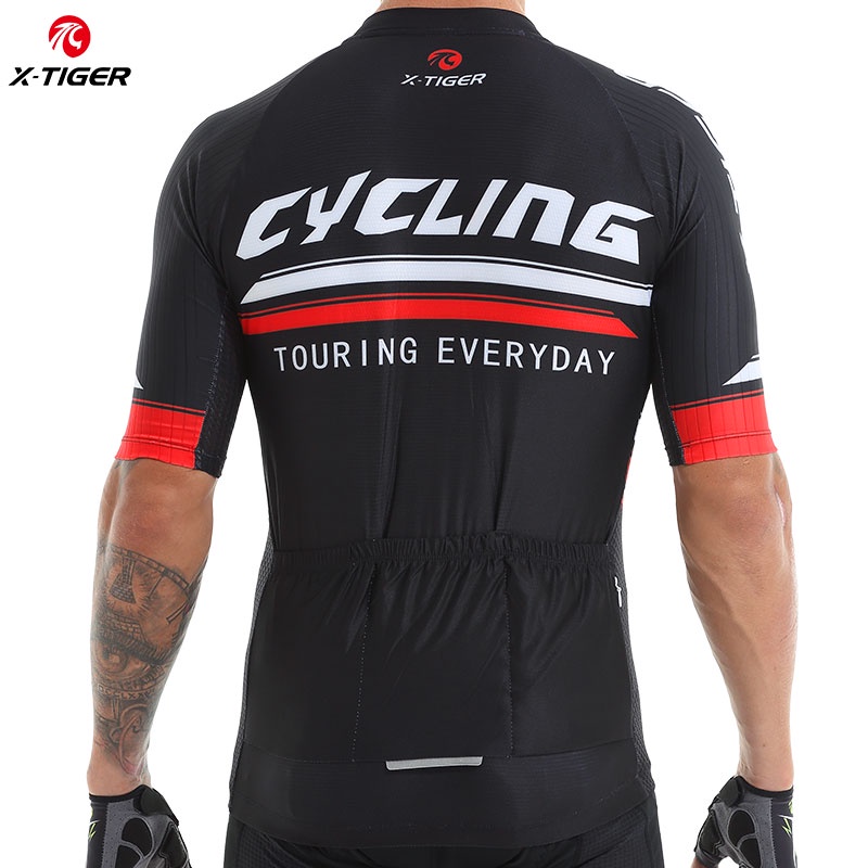 Áo mặc chạy xe đạp X-TIGER tay ngắn thoáng khí thời trang mùa hè dành cho nam