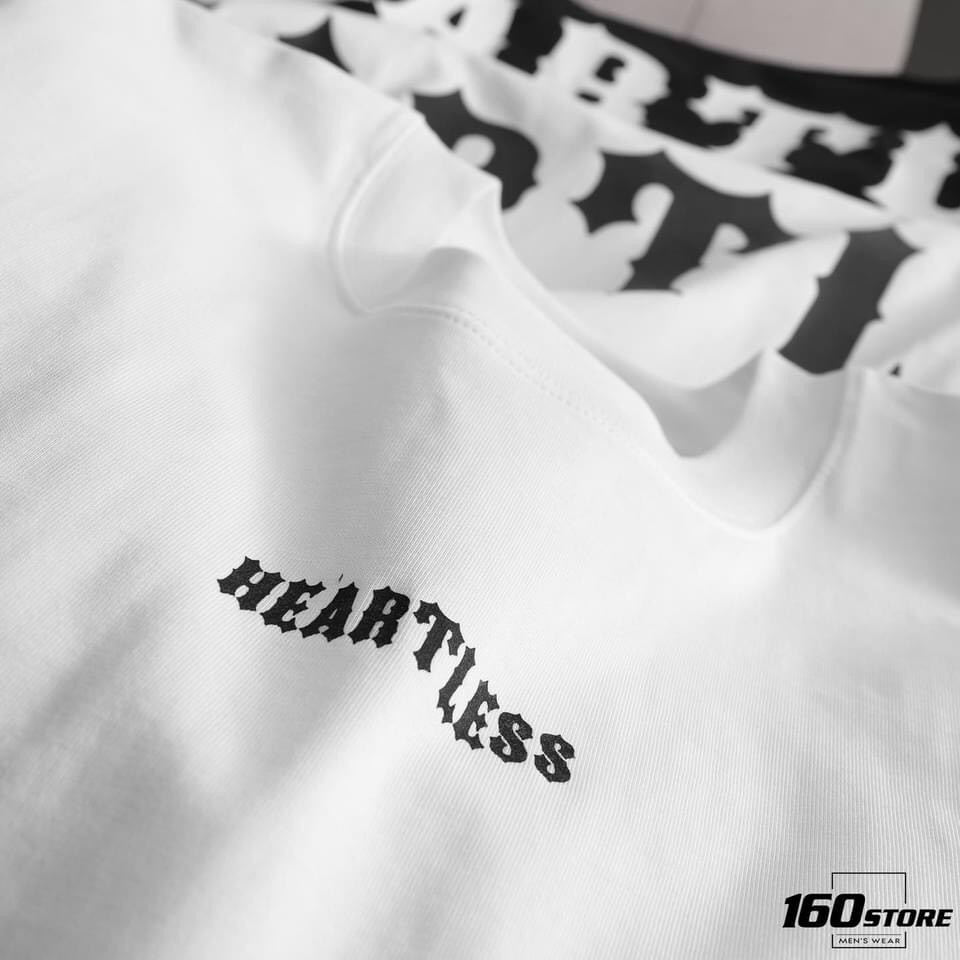 Áo phông HEARTLESS [FREESHIP] Áo phông cotton chất đẹp mát, áo unisex, áo phông trắng đen các kiểu