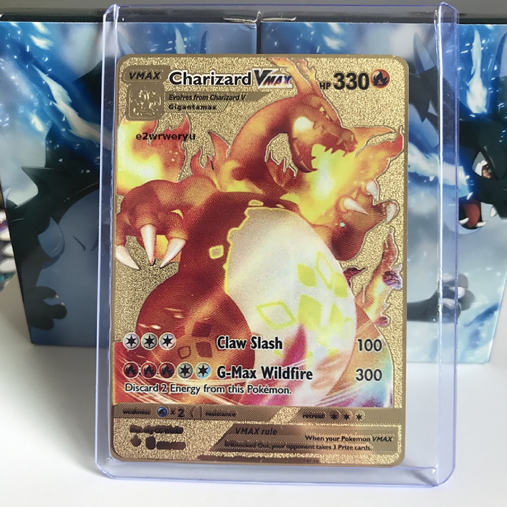 Bộ 4 Thẻ Bài Pokemon E2wrweryu Mạ Vàng Siêu Mỏng