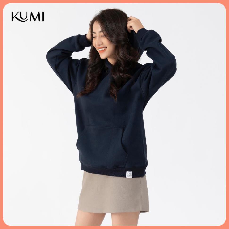 Áo Hoodie Nữ Dài Tay Có Mũ Chất Nỉ Bông Cao Cấp Kumi, Áo Nỉ Nữ Basic Có Mũ Thời Trang Trẻ Trung Năng Động | BigBuy360 - bigbuy360.vn
