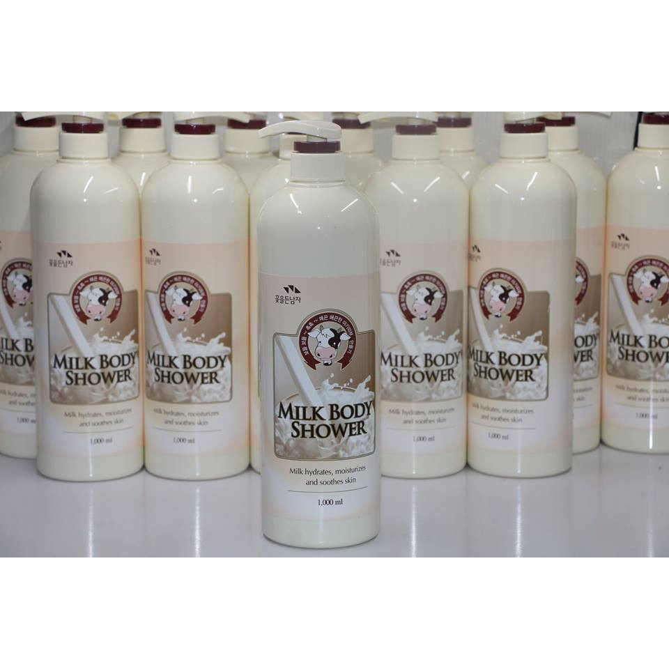 Sữa Tắm Trắng Da Milk Pongdang Body Shower Chiết Xuất Sữa Bò Dưỡng Ẩm, Min Da Hương Vani 1000ml