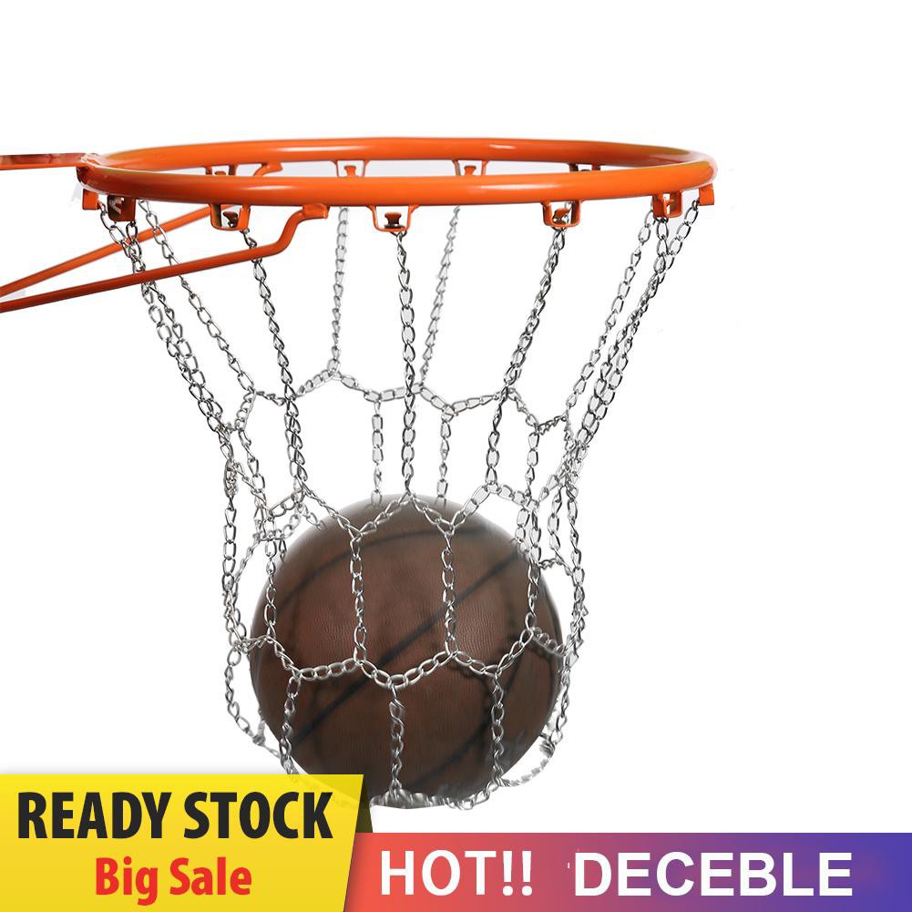 Deceble Sports Basketball Hoop Metal Net Outdoor Backboard Goal Rim Chain Mesh