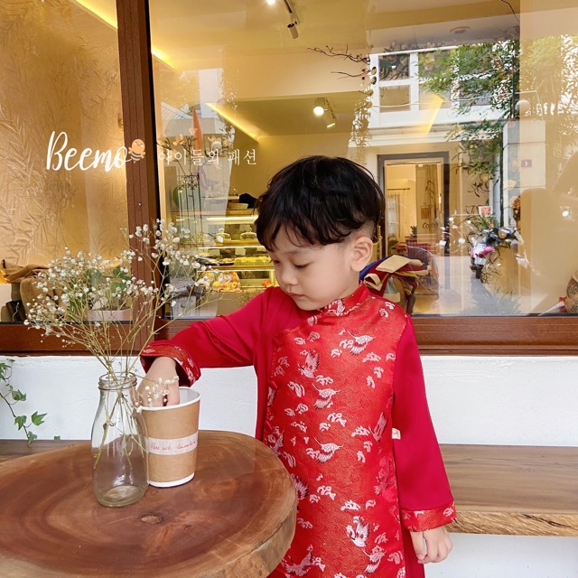 SET ÁO DÀI HOẠ TIẾT CON HẠC