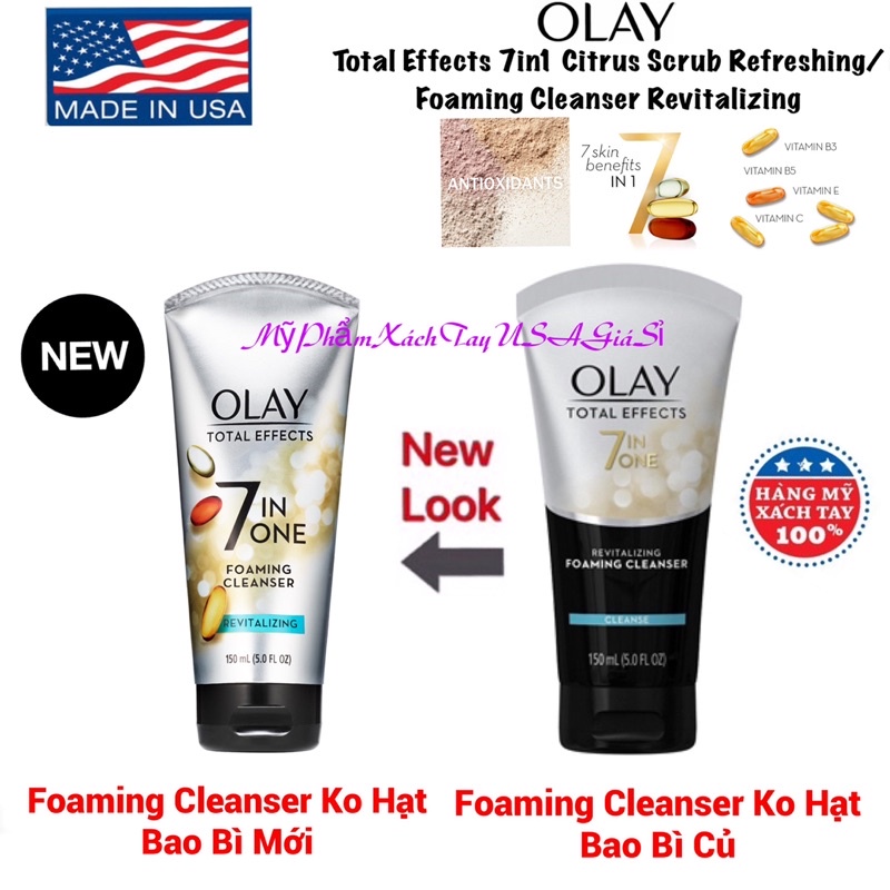 Sữa rửa mặt chống lão hoá Total Effects 7in1 dạng tuýp 150 Hàng Mỹ