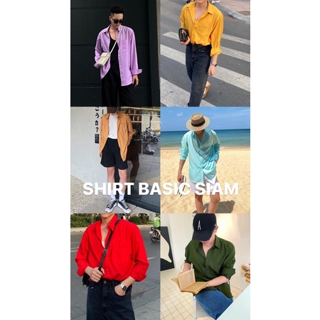 ÁO SƠ MI TAY DÀI COTTON LẠNH MỀM MỊN FORM RỘNG MỘT TÚI
