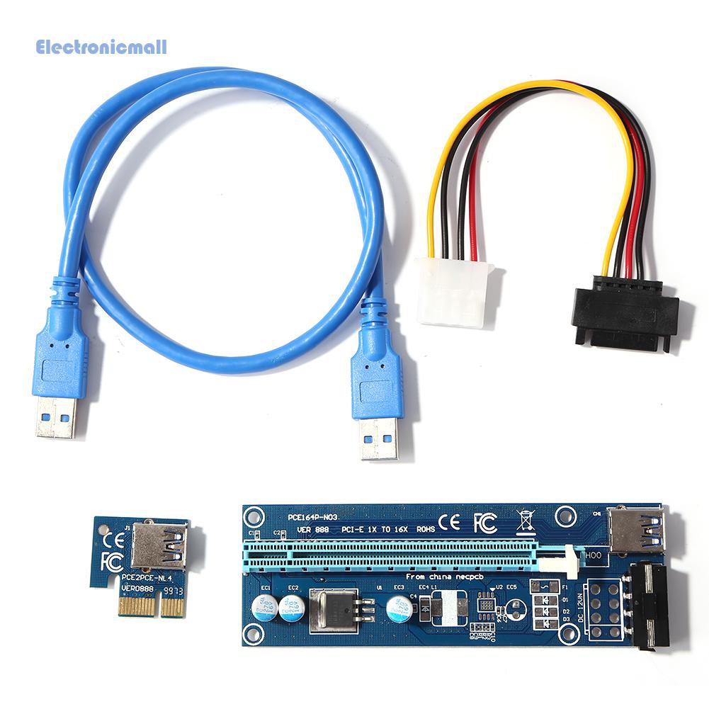 Bảng Mạch Chuyển Đổi Pci-E Btc 1x Sang 16x Riser 4pin | BigBuy360 - bigbuy360.vn