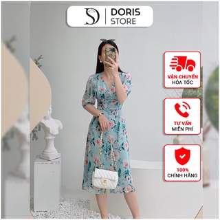 Váy hoa cổ V DORIS V1666