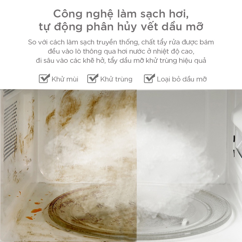 Chất tẩy rửa lò vi sóng, làm sạch bằng hơi siêu hiệu quả FASOLA FSLRY-370