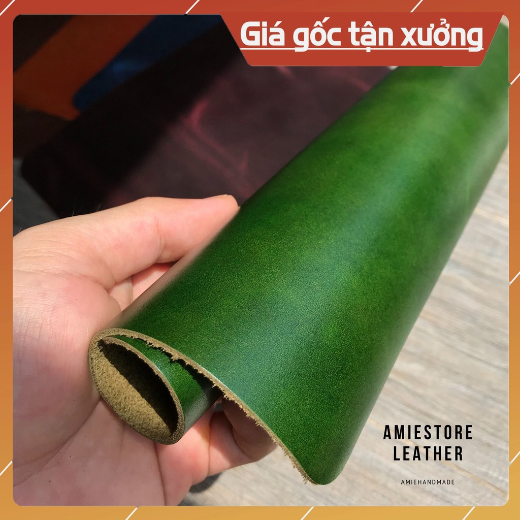 Lót Chuột Da Bò Màu Xanh Lá - Lót Chuột Da Thật - Amiestore