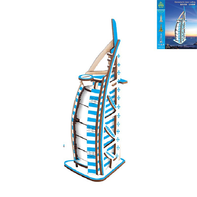 Đồ chơi lắp ghép gỗ 3D- Mô hình Burj Al Arab Hotel