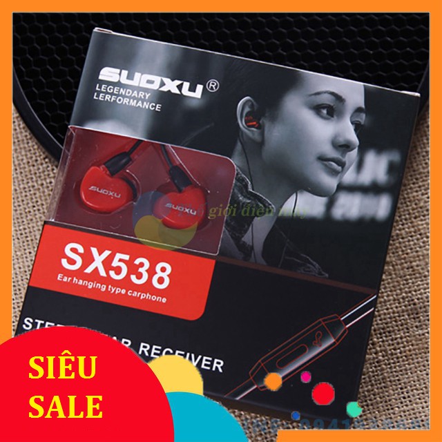 [SiêuRẻ] tai nghe thể thao nhét tai Mijafit Suoxu Stereo SX538 công nghe mới bảo hành 6 tháng shop thế giới điện máy .