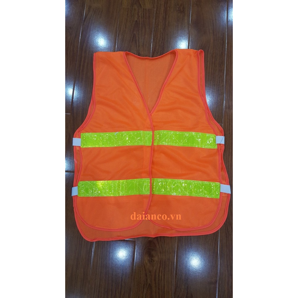 Áo phản quang 3M lưới dây thun hai bên - hình thật