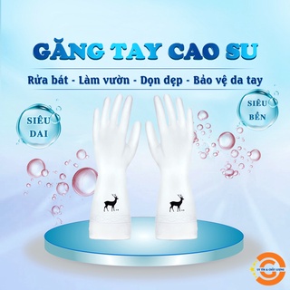 Găng Tay Cao Su - Găng Tay Con Hươu Siêu Dai Siêu Bền Rửa Bát, Làm Vườn