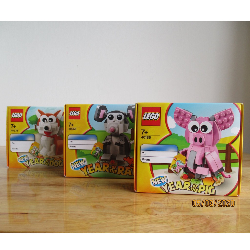 LEGO Tết Năm Mới Con Chó, Lợn, Chuột: 40235, 40186, 40355