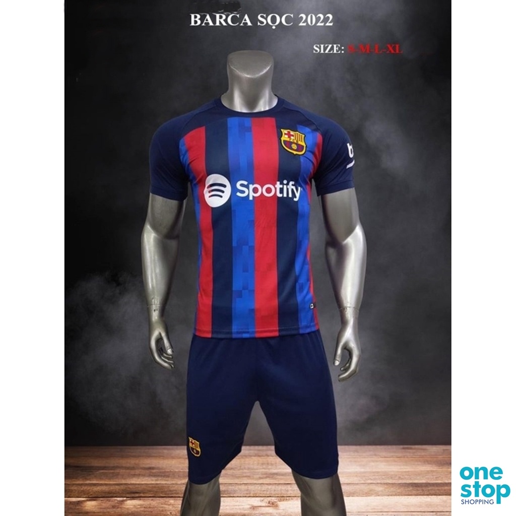 Bộ quần và áo bóng đá sân nhà mẫu mới  2022 câu lạc bộ Barcelona, oneshop