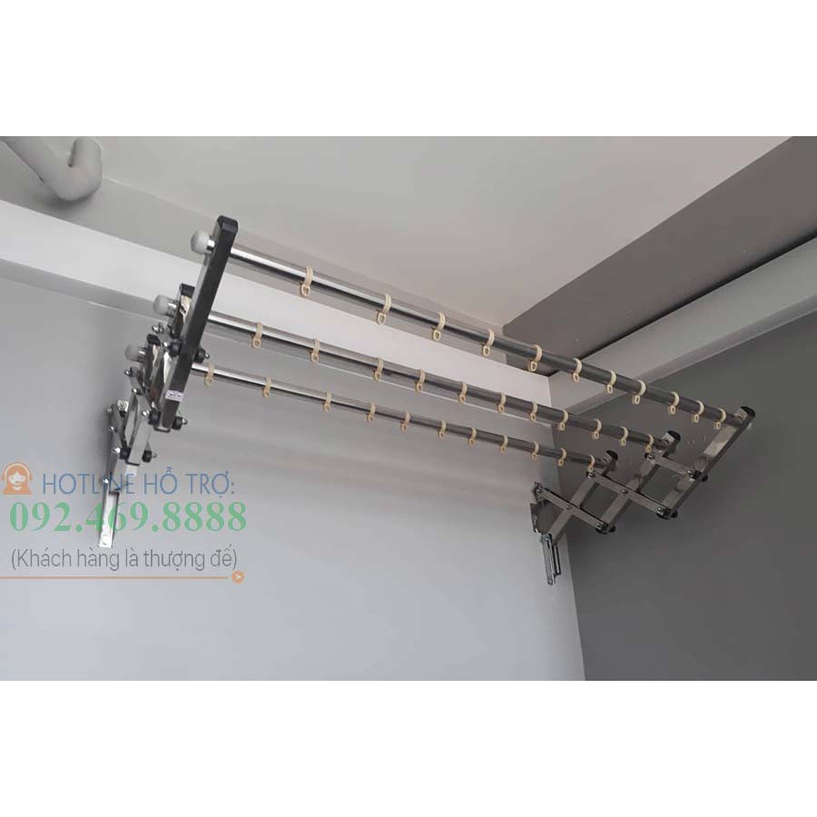 {INOX 304} GIÀN PHƠI THÔNG MINH GẮN TƯỜNG THANH PHƠI phi 32, dày 7 zem, dài 1.8m