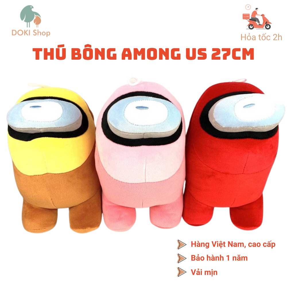 Thú bông, gấu bông Among Us 27cm, hàng Việt Nam chất lượng cao