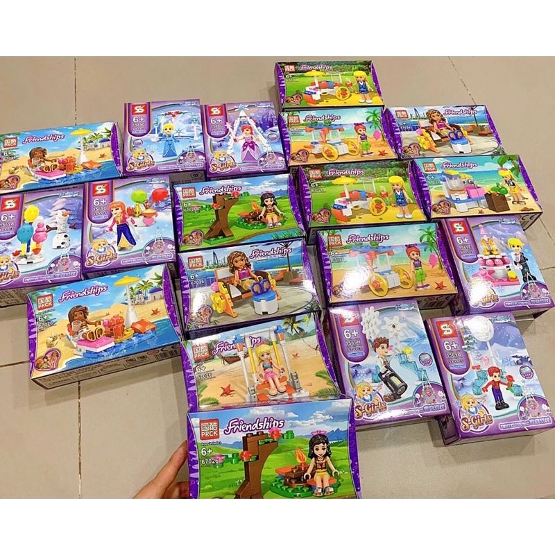 Bộ xếp hình con gái friend / friends nhí cho bé nhiều mẫu
