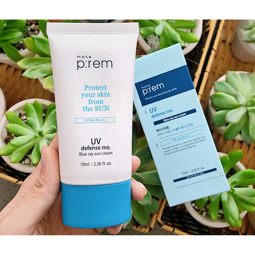 Kem chống nắng vật lí Make P:rem UV Defense Me.Blue Ray Sun Cream 70ml | BigBuy360 - bigbuy360.vn