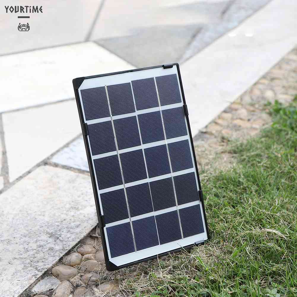 Tấm Pin Năng Lượng Mặt Trời 10W 5V Chống Thấm Nước IP65 Cho Camera An Ninh Ngoài Trời