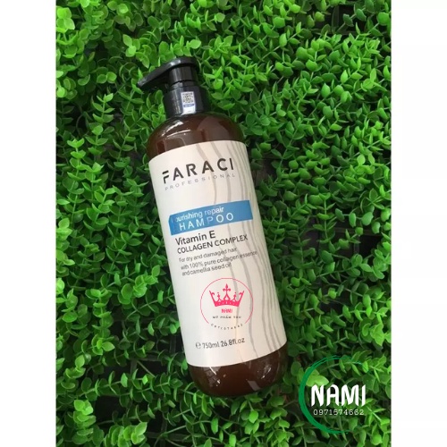 Dầu Gội Xả FARACI VITAMIN E 750ml. Phục Hồi,Chống Rụng, Kích Thích Mọc Tóc Siêu Mềm Mượt. Hàng Chính Hãng Cao Cấp