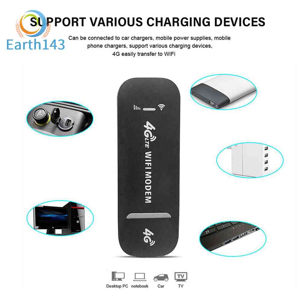 Earth143  Thiết Bị Phát WiFi Không Dây 4G LTE 150Mbps