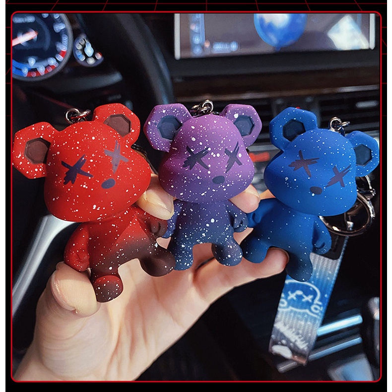 Móc khóa hình gấu Teddy dây vải siêu xinh phù hợp làm quà tặng bạn bè - GSK145