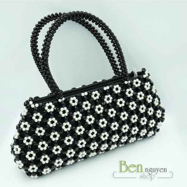 TÚI XÁCH HẠT CƯỜM (HANDMADE) BEN01 MÀU ĐEN