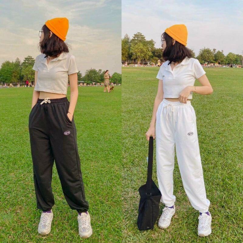 Áo croptop polo basic chất thun borip tôn dáng | BigBuy360 - bigbuy360.vn