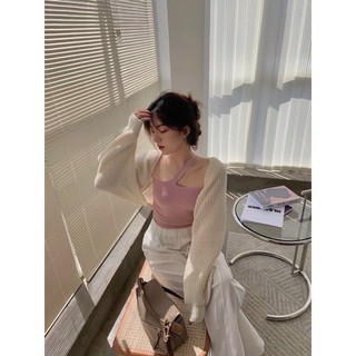 áo khoác len croptop (ảnh thật)