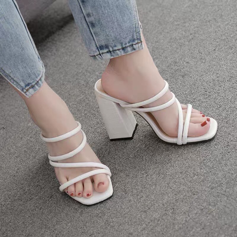 Guốc cao gót quai dây mảnh sang chảnh mẫu mới 2020
