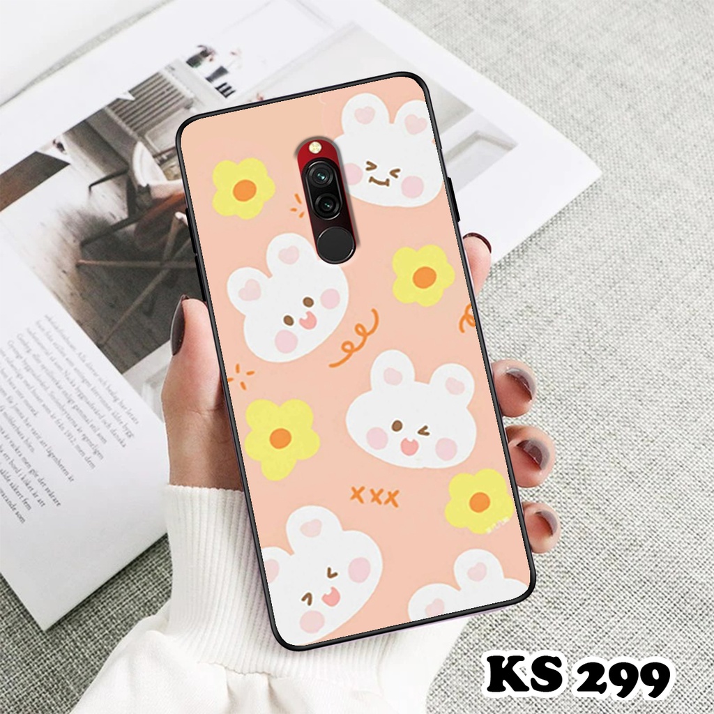 Ốp lưng Xiaomi Redmi 7 - Redmi 7A - Redmi 8 - Redmi 8A - Ốp in hình gấu &amp; thỏ đang yêu - lưng nhám viền TPU cao cấp