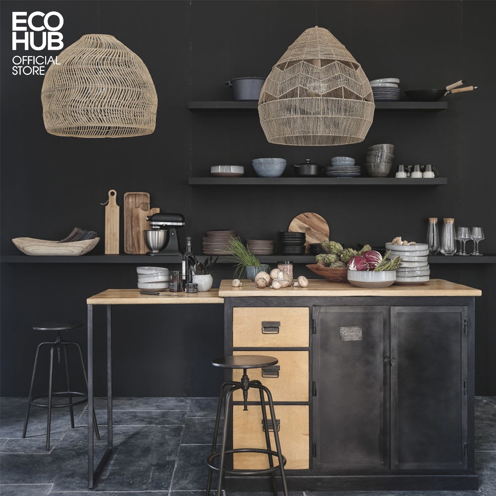 Đèn treo tường ECOHUB trang trí cho khách sạn, khu nghỉ dưỡng bằng sợi đay | EHD05