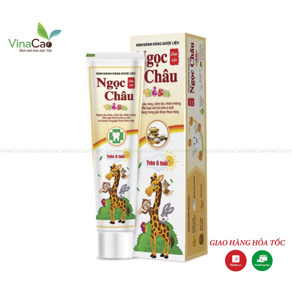 Kem đánh răng dược liệu Ngọc Châu trẻ em 70g - Cho bé trên 6 tuổi