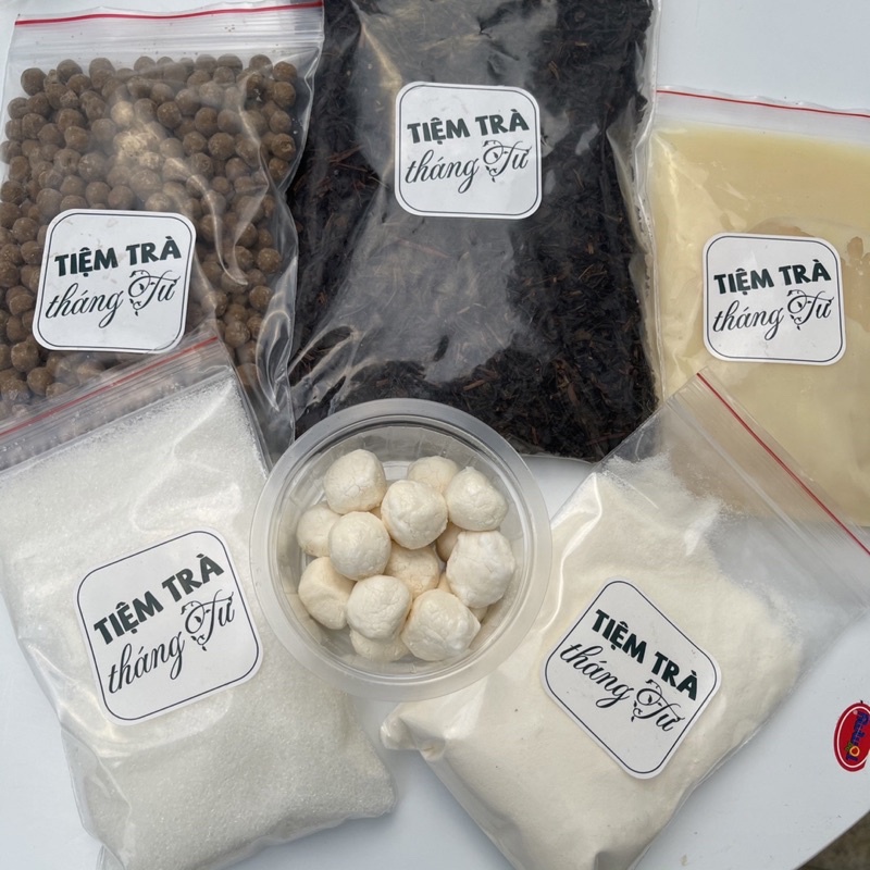 SET PHÔ MAI VIÊN NGUYÊN LIỆU PHA TRÀ SỮA PHÔ MAI VIÊN CHƯA LUỘC +TRÂN CHÂU ĐEN