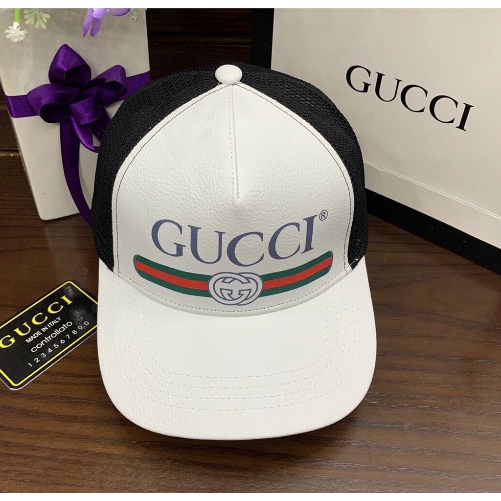 (Full Hộp) Mũ Lưỡi Trai Gucci Da - Nón Kết Thời Trang Nam Nữ, Chất Liệu Cao Cấp,Phom Dáng Trẻ Trung,Thời Thượng.